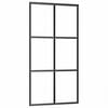 vidaXL Drzwi przesuwne z osprzętem, 102x205 cm, szkło ESG i aluminium