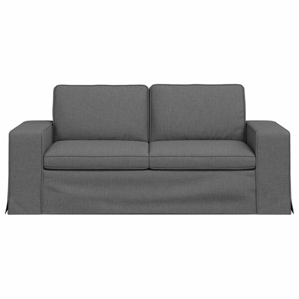 vidaXL Sofa 140cm Ciemnoszary Metal