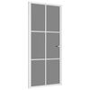 vidaXL Drzwi wewnętrzne, 93x201,5 cm, białe, szkło ESG i aluminium