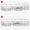 vidaXL Zestaw sof na zewnątrz z poduszką 8 pcs Naturalny i Jasny Szary
