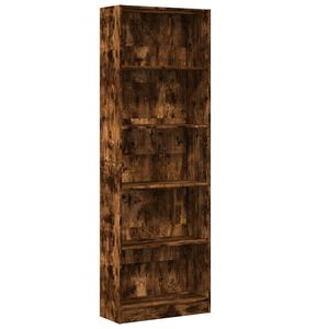 vidaXL Regał, przydymiony dąb, 60x24x176 cm, materiał drewnopochodny