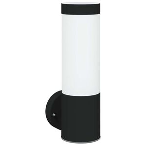 vidaXL Zewnętrzna lampa ścienna Czarny 12 x 8,5 x 27 cm