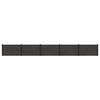 vidaXL Zestaw ogrodzeniowy 5 szt. 872 x 105 cm WPC i aluminium Czarny