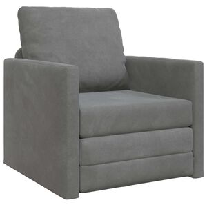 vidaXL Sofa Bed Ciemnoszary 74 x 77 x 81 cm Aksamit