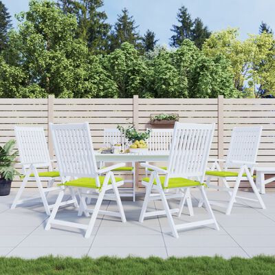 vidaXL Poduszki na krzesła ogrodowe, 6 szt., jasnozielone, 50x50x3 cm