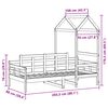 vidaXL Łóżko dzienne z dachem, 90x200 cm, lite drewno sosnowe