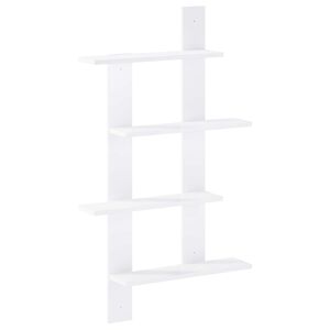 vidaXL P&oacute;łka ścienna Biały 61 x 13,5 x 105 cm Drewno inżynieryjne