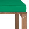 vidaXL Ogrodowa sofa środkowa z palet, z zielonymi poduszkami