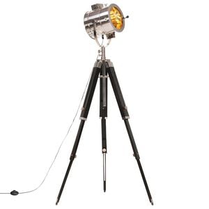 vidaXL Lampa podłogowa na tr&oacute;jnogu, lite drewno mango, 165 cm