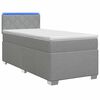 vidaXL Ł&oacute;żko Box Spring z materacem i LED jasnoszary 90 x 200 cm