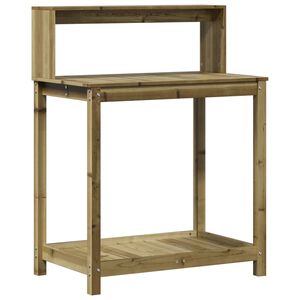 vidaXL Stolik ogrodniczy z p&oacute;łką, 82,5x50x109,5 cm, impregnowana sosna