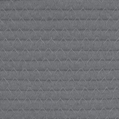 vidaXL Kosz do przechowywania, szaro-biały, Ø43x38 cm, bawełna