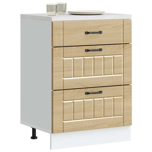 vidaXL Szafka kuchenna dolna &bdquo;Lucca&rdquo; Dąb Sonoma Drewno klejone