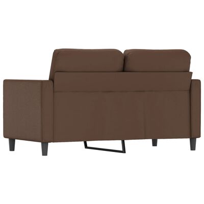 vidaXL 2-osobowa sofa, brązowa, 120 cm, obita sztuczną skórą