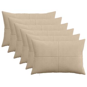 vidaXL Poszewka na poduszkę 6 pcs ALMELO Ciemnoszary 30 x 50 cm