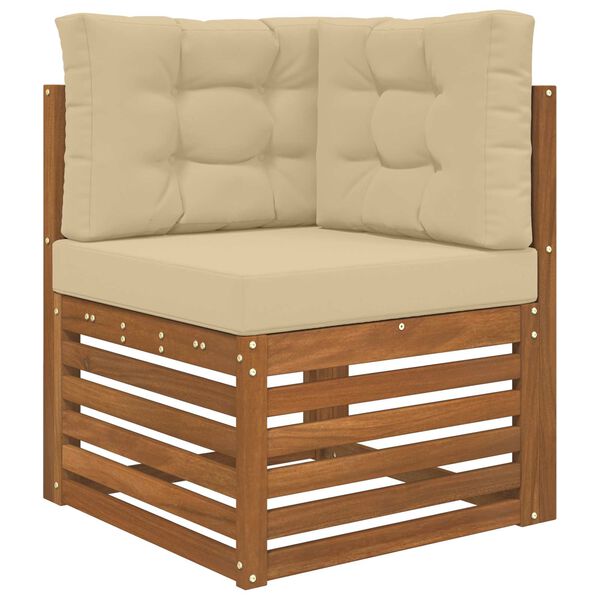 vidaXL Poduszka do sofy na zewnątrz 3 pcs Beżowy Poliester