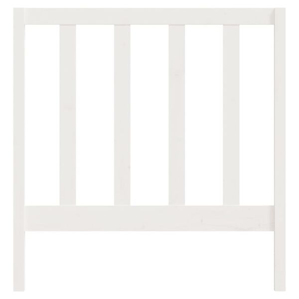 vidaXL Wezgłowie ł&oacute;żka, białe, 96x4x100 cm, lite drewno sosnowe