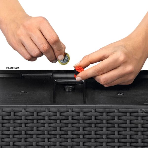 LECHUZA Doniczka TRIO Cottage 30 ALL-IN-ONE, kolor granitu