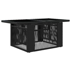 vidaXL St&oacute;ł ogrodowy z podnoszonym blatem Czarny 100 x 55 x 37 cm