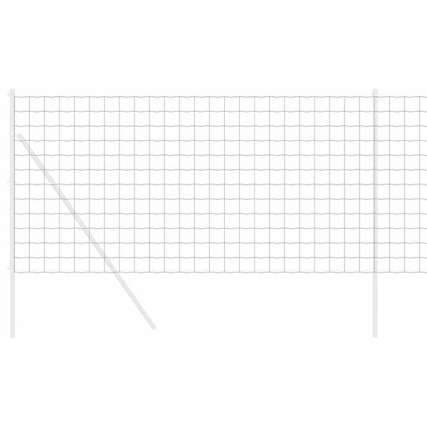 vidaXL Ogrodzenie heksagonalne Srebrny 1,4 x 25 m Stal galwanizowana