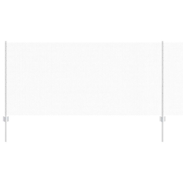 vidaXL Ogrodzenie z słupkiem Srebrny 1 x 50 m Stal