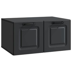 vidaXL Szafka RTV montowana na ścianie Czarny 59,5 x 41 x 30 cm
