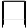 vidaXL Stolik barowy, czarny, 100x50x110 cm, malowana proszkowo stal