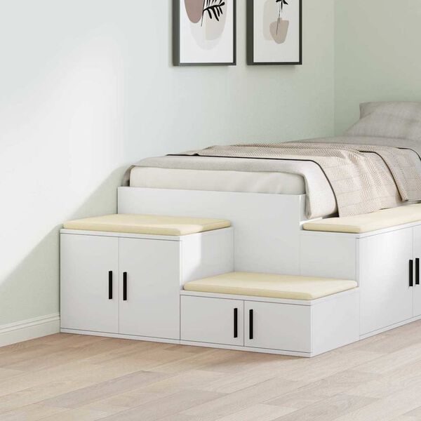 vidaXL Szafka do przechowywania 2 pcs Biały 127 x 41 x 40 cm