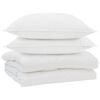 vidaXL Kołdra z poduszką 3 pcs Biały Mikrofibra