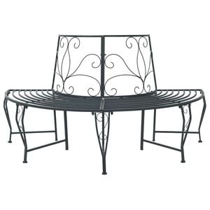 vidaXL Ławka Drzewna 4-Liczba miejsc 160 x 80 x 89 cm Stal