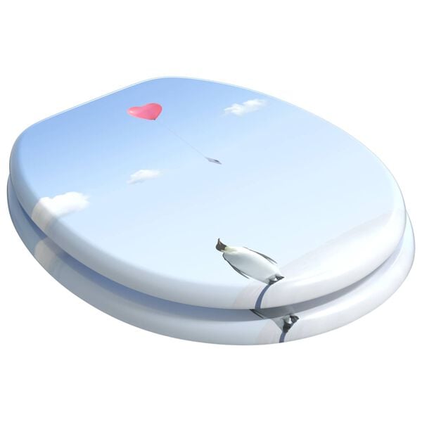 vidaXL Deska toaletowa Niebieski 44 x 38 cm Płyta MDF