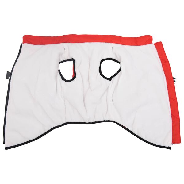 vidaXL Kurtka dla Psa z uprzężą Czerwony L52 Runo i poliester