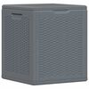 vidaXL Skrzynia ogrodowa, szara, rattan PP, 90 L