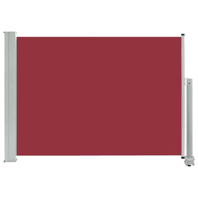 vidaXL Wysuwana markiza boczna na taras, 80 x 300 cm, czerwona