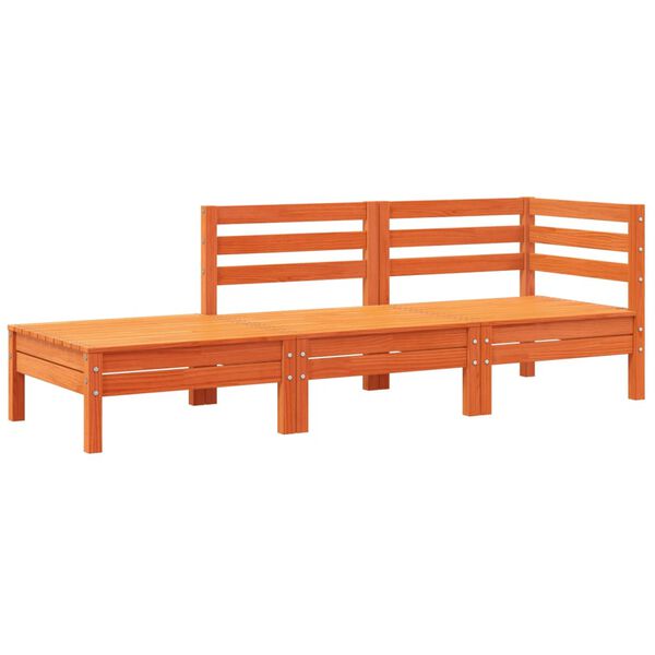 vidaXL Sofa ogrodowa z poduszkami i podn&oacute;żkiem, 3-osobowa