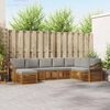 vidaXL Zestaw sofy narożnej z poduszką 8 pcs Naturalny i Jasny Szary