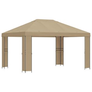 vidaXL Altana 4 &times; 3 m Beżowy Poliester i Stal 190 gsm