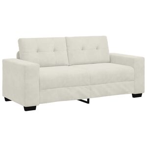vidaXL Sofa dwuosobowa, kremowa, 180x77x82 cm, aksamit