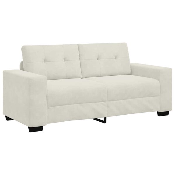 vidaXL Sofa dwuosobowa, kremowa, 180x77x82 cm, aksamit