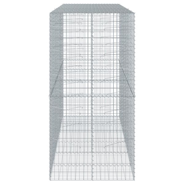 vidaXL Kosz gabionowy z pokrywą, 300x100x200 cm, galwanizowane żelazo