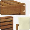 vidaXL Zestawy sof 6 pcs Naturalny i Kremowy Lite Drewno Akacji