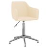 vidaXL Obrotowe krzesła stołowe, 4 szt., kremowe, obite tkaniną