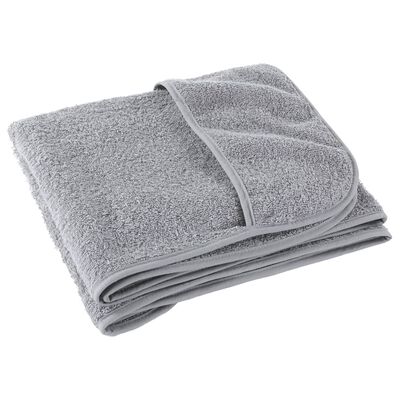 vidaXL Ręczniki plażowe, 2 szt., szare, 75x200 cm, tkanina, 400 g/m²