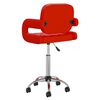 vidaXL Obrotowe krzesła stołowe, 4 szt., czerwone, sztuczna sk&oacute;ra