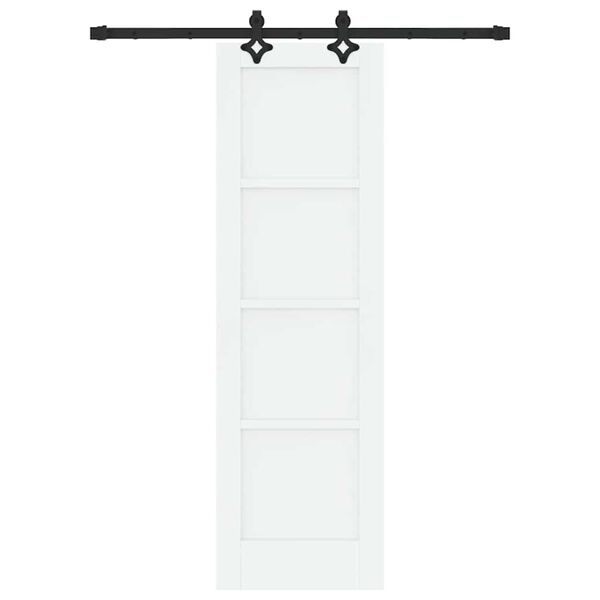 vidaXL Drzwi przesuwne ORKDAL Biały 61 x 198,5 cm Lite drewno sosnowe