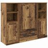 vidaXL Highboard z szufladą 3 pcs Stare drewno Materiał drewnopochodny