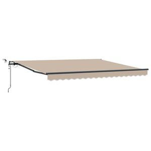 vidaXL Markiza wysuwana Beżowy 400 &times; 350 cm Poliester