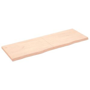 vidaXL P&oacute;łka, 180x60x(2-6) cm, surowe lite drewno dębowe