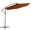 vidaXL Parasol wiszący z aluminiowym słupkiem, 300 cm, terakota