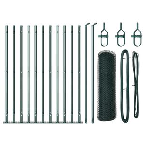 vidaXL Słupek ogrodzeniowy. zielony